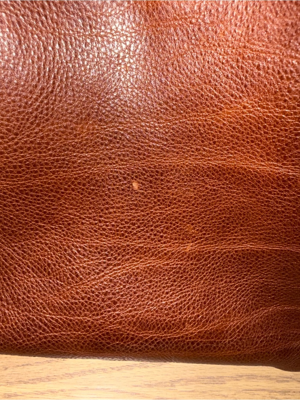 Portland Leather Brown Pebbled Leather Butterfly Bucket Bag - Picture 2 of 13